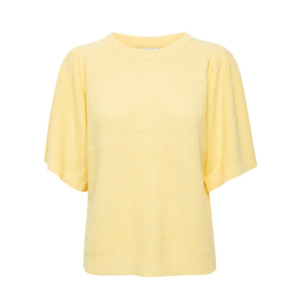ICHI Ihnovo Butter Yellow Sweater - Picture 1 of 7